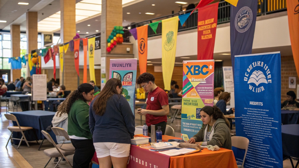 Student club fair at Beacon State Youth University